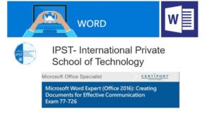Formation Bureautique Microsoft Word Expert (Office 2016) Creating Documents for Effective Communication Exam 77-726